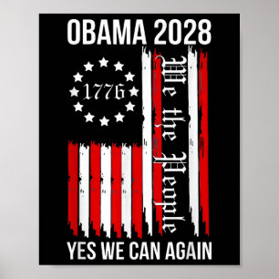 Poster Obama Vintage Retro Patriótico 2028 Prote Política