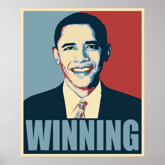 Poster Obama WINNING 2012 (Frente)
