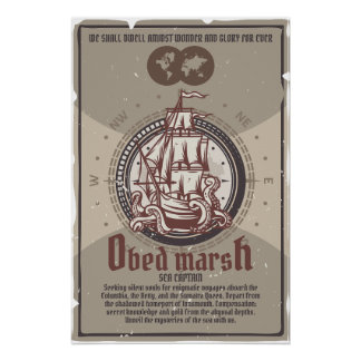 Pôster Obed Marsh Capitão Innsmouth