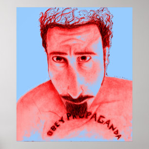Pôster obedeça o vermelho da propaganda