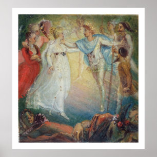 Poster Oberon e Titania 'de um sonho de noite de plenos