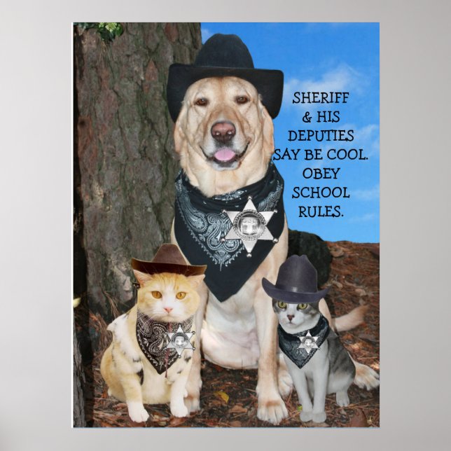 POSTER OBEY SCHOOL REGRAS. (Frente)