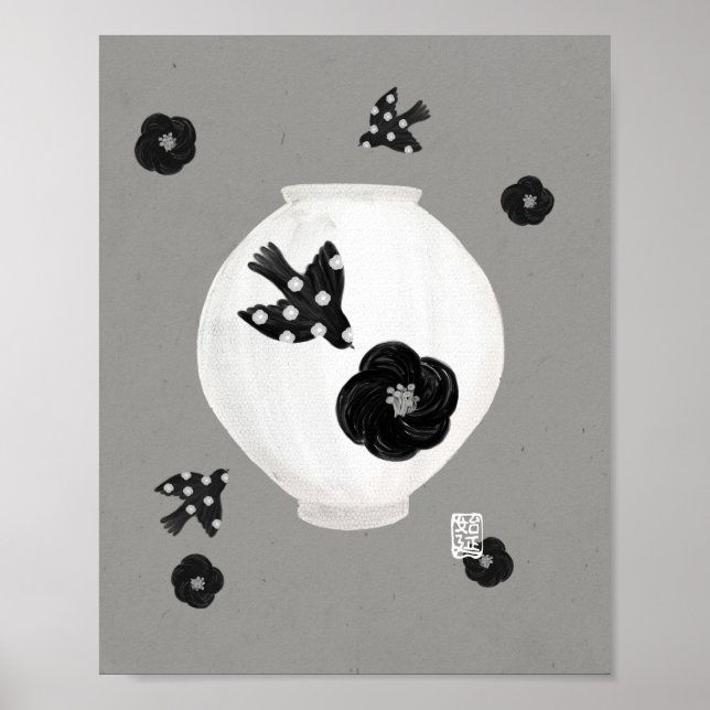 Poster objet_22_camellia,poster de material de aves e cer (Frente)