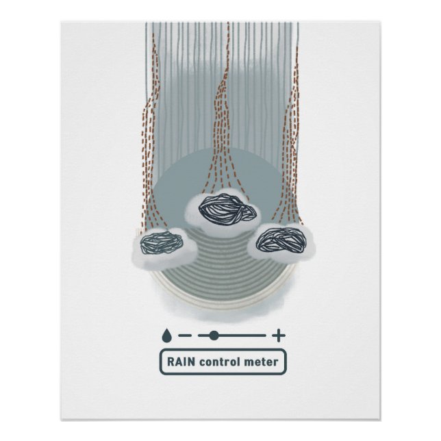 Pôster objet_2_rain control meter poster brilhante (Frente)