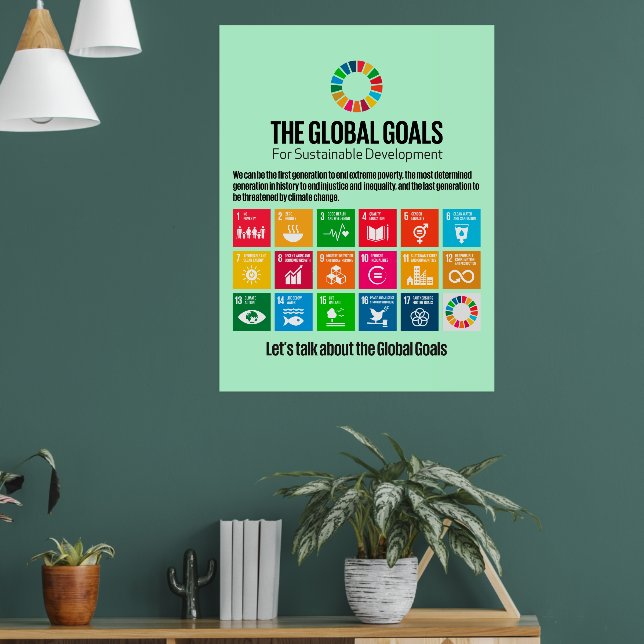 Poster Objetivos de Sustentabilidade Global da Wall Art M (Sala de Estar 1)