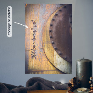 Poster Objeto de metal enferrujado