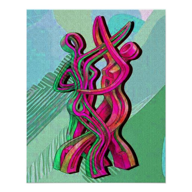 Pôster obra de arte abstrata (Frente)