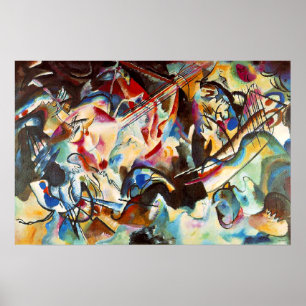 Poster Obra de arte abstrata de Kandinsky, Composição VI,