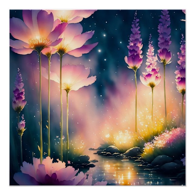 Pôster Obra de Arte Cosmos floresce (Frente)