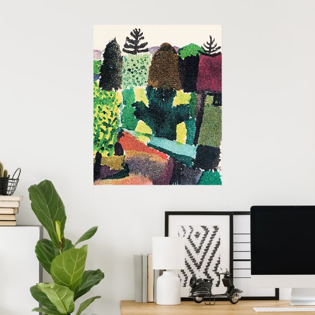 Poster Obra de arte de Paul Klee, Parque, (Escritório em casa)