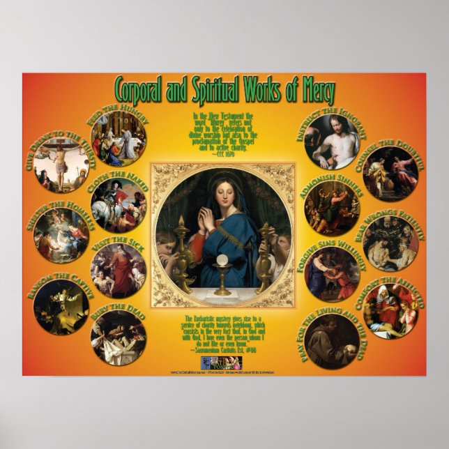 Pôster Obras corporais e espirituais do Compaixão (Frente)