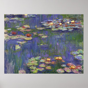 Pôster Obras-primas de Lírios de Água de Monet