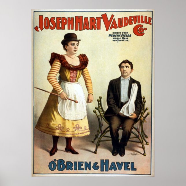 Poster "O'Brien e Havel" Vintage Vaudeville (Frente)