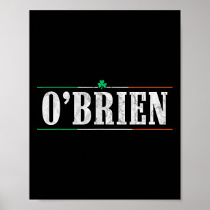 Poster O'brien Nome Irlandês - Dia de São Patrício Famíli