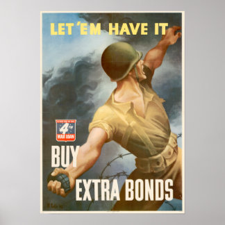 Poster Obrigações de guerra Comprar da Segunda Guerra Mun