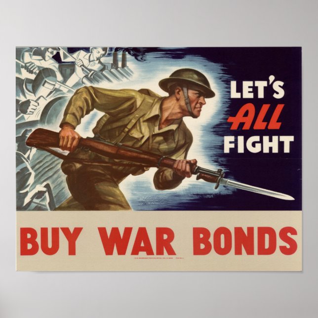 Poster Obrigações de guerra Comprar da Segunda Guerra Mun (Frente)