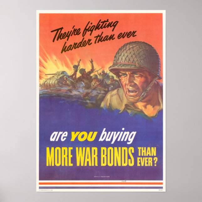 Poster Obrigações de guerra Comprar da Segunda Guerra Mun (Frente)