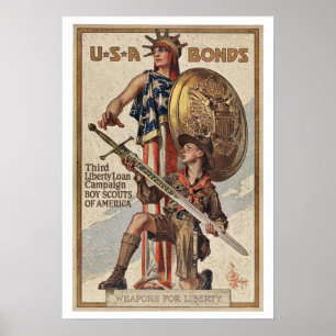 Poster Obrigações de Guerra da Segunda Guerra Mundial - P