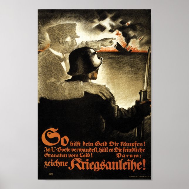 Poster Obrigações de Propaganda Alemã de Guerra Comprar W (Frente)