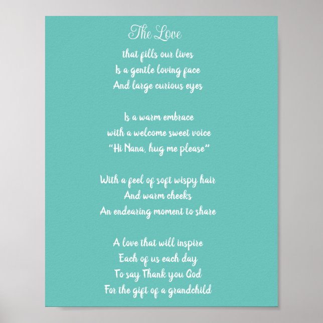 Poster Obrigado avó. Poema de vovô azul (Frente)