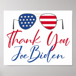 Poster Obrigado, comemorativo de Joe Biden