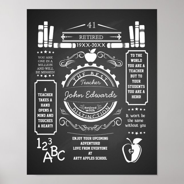 Poster obrigado de aposentadoria de professor que está de (Frente)