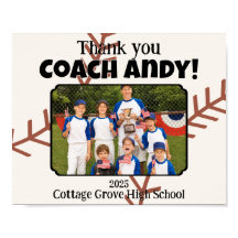 Obrigado de treinador personalizado de baseball qu