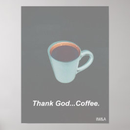 Poster Obrigado Deus Café Branco e Mauve