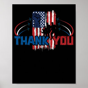 Poster Obrigado Dia Memorial Veterano Militar Partiótico