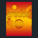 Pôster Obrigado! Espanha Sinalizador Cores Pop<br><div class="desc">Um presente espanhol para lhe dizer obrigado: uma celebração de arte pop das Cores de Bandeira da Espanha. Un Regalo español: decís gracias. El Arte Pop y los colores de la bandera España.</div>
