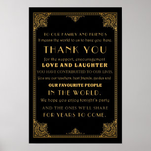 Poster Obrigado Gatsby inspirou cartão de casamento