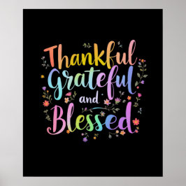 Poster Obrigado, Grata e Abençoada