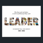 Poster Obrigado Líder Foto Collage Farewell Retirement<br><div class="desc">Personalizado Obrigado Líder Colagem de Fotos pelo colega aposentado, colega de trabalho, gerente de equipe ou chefe. Este presente personalizável de fotos também é perfeito como um pedido de despedida para professores, treinadores ou amigos saírem. Este modelo personalizado é um presente de adeus único e significativo que captura os momentos...</div>