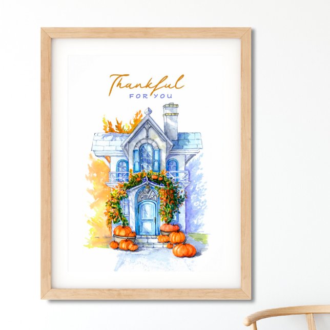 Poster Obrigado pelo Dia de Ação de Graças (I wish you happiness))))