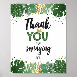 Poster Obrigado Por Balançar Por Aniversário Tropical Saf