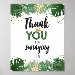 Poster Obrigado Por Balançar Por Aniversário Tropical Saf