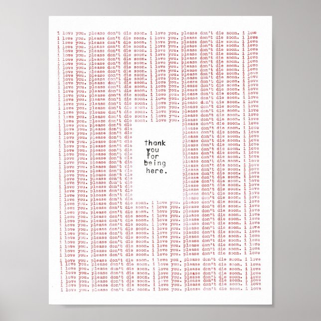 Poster obrigado por estar aqui (Frente)