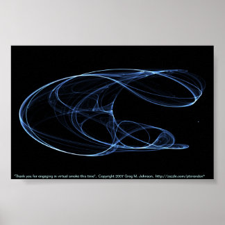 Poster Obrigado por participar da fumaça virtual desta ve