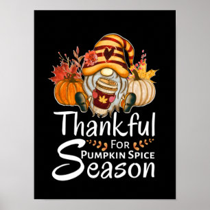 Poster Obrigado Por Pumpkin Spice Season Gnomo