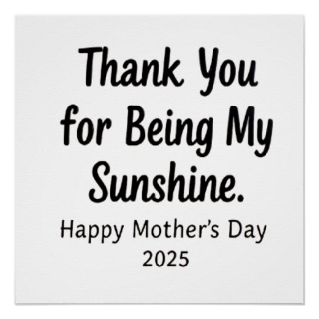 Pôster Obrigado por ser minha mãe brilhante presentes (Frente)