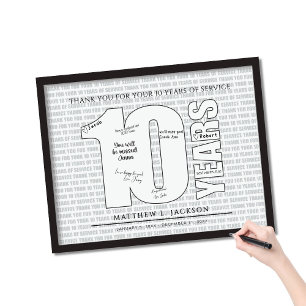 Poster Obrigado por seus 10 Anos de Serviço