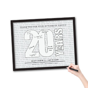 Poster Obrigado por seus 20 Anos de Serviço