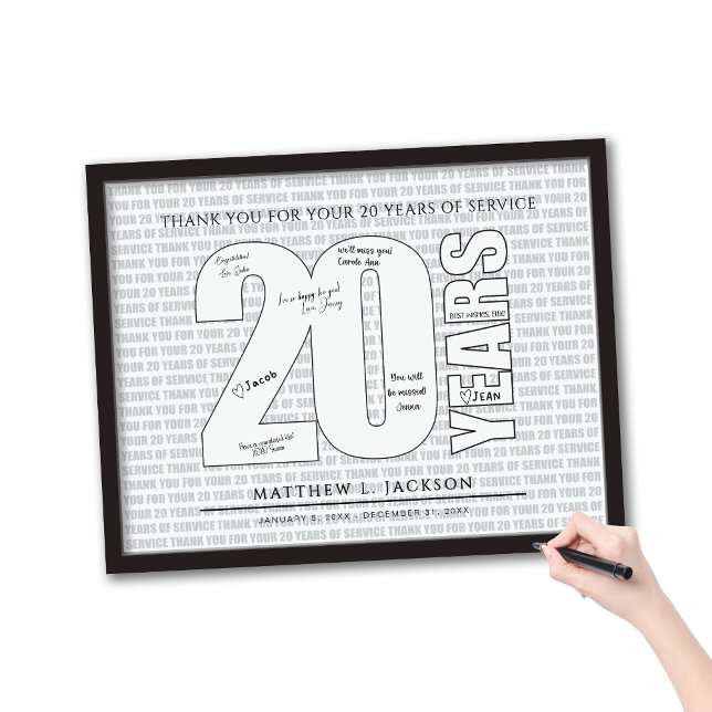 Poster Obrigado por seus 20 Anos de Serviço (Criador carregado)