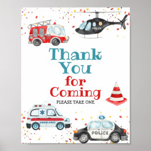 Poster Obrigado por vir Som o sinal de alarme