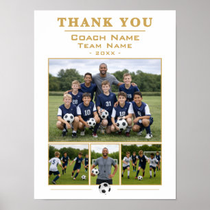 Poster Obrigado Presente Treinador de Futebol