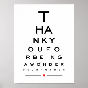 Poster Obrigado sendo uma carta de olho maravilhosa do