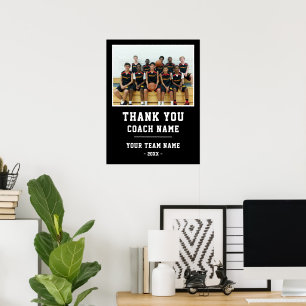 Poster Obrigado Treinador Equipe Nome Foto