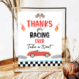 Poster Obrigados de Corrida sobre Carro de Corrida Dois A