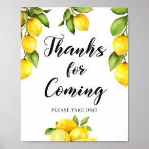 Poster Obrigados Modernos De Citrus Lemons Para O Próxim