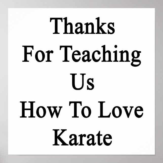 Pôster Obrigados Para Nos Ensinar Como Amar Karate (Frente)